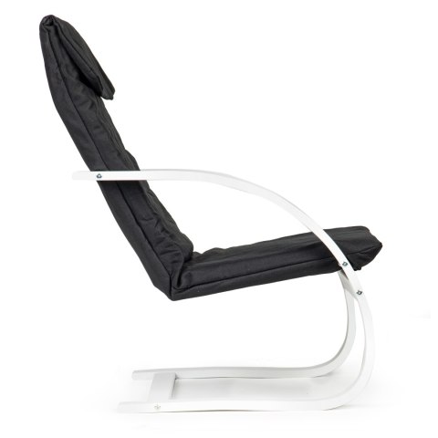 Fotel fiński bujany finka do salonu biały gięta sklejka ModernHome