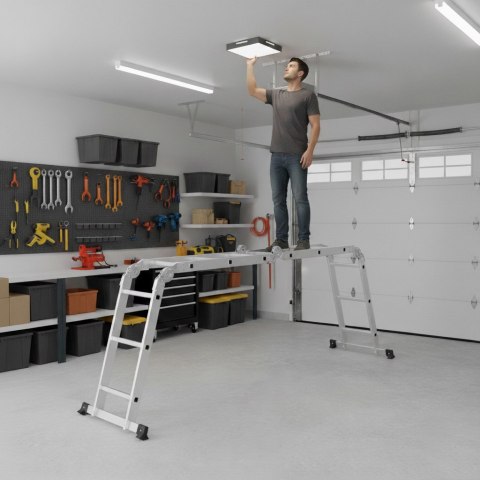 Drabina aluminiowa wielofunkcyjna 4x3 przegubowa składana 150 kg ModernHome