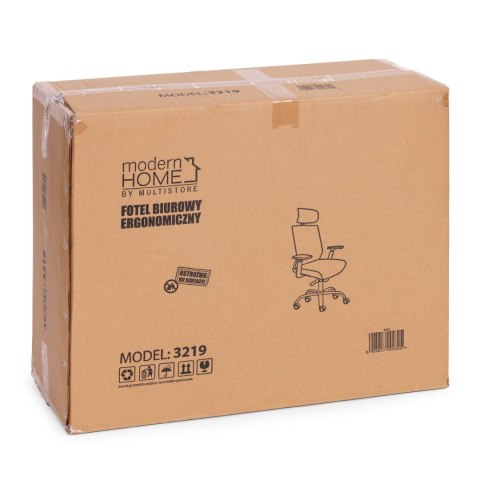 Fotel biurowy obrotowy ergonomiczny regulacja wysokości czarny ModernHome