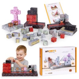 Klocki magnetyczne konstrukcyjne dla dzieci zestaw 160 elementów