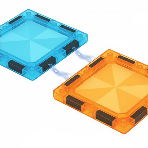 Klocki magnetyczne świecące konstrukcyjne tor kulkowy kulodrom 134 elementy