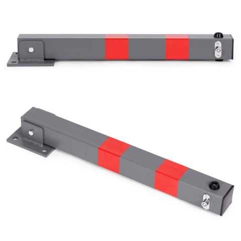 Blokada parkingowa składana słupek 60 cm na klucz z odblaskowymi pasami