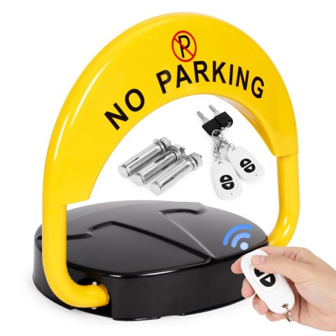 Blokada parkingowa składana zapora 40 cm na klucz zdalnie sterowana system alarmowy