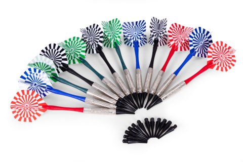 Elektroniczna tarcza do darta gry w rzutki lotki tablica LCD 48 cm 27 gier zestaw 12 rzutek