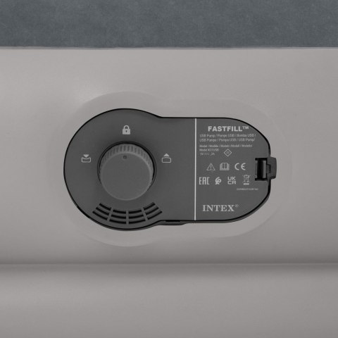 Materac dmuchany dwuosobowy 203x152x30 cm z wbudowaną pompką elektryczną INTEX 64114