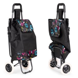 Wózek na zakupy torba 30 litrów ze składanym siedzeniem duże koła ModernHome