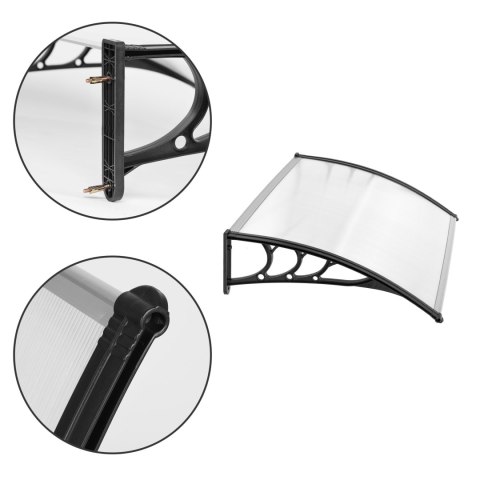 Daszek nad drzwi 100x80 cm zadaszenie osłona poliwęglan 100x80 cm MultiGarden