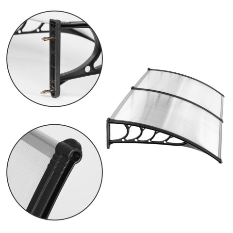 Daszek nad drzwi 200x100 cm zadaszenie osłona poliwęglan podwójny MultiGarden