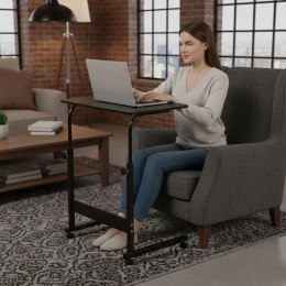 Mobilny stolik pod laptopa biurko dostawiane do fotela czarny ModernHome