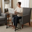 Mobilny stolik pod laptopa biurko dostawiane do fotela kanapy ciemny orzech ModernHome