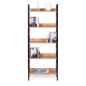 Regał loftowy wysoki 5 półek metal MDF ModernHome