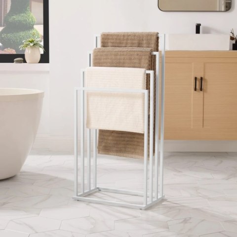 Stojak na ręczniki 4 szczeble - biały