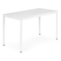 Stół do kuchni jadalni dla 4-5 osób biurko komputerowe 120x60 cm biały marmur ModernHome