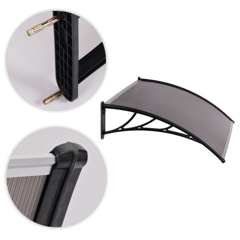 Daszek nad drzwi 100x80 cm zadaszenie osłona poliwęglan MultiGarden