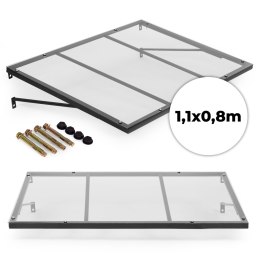 Daszek nad drzwi wejściowe 113x80 cm zadaszenie osłona UV MultiGarden