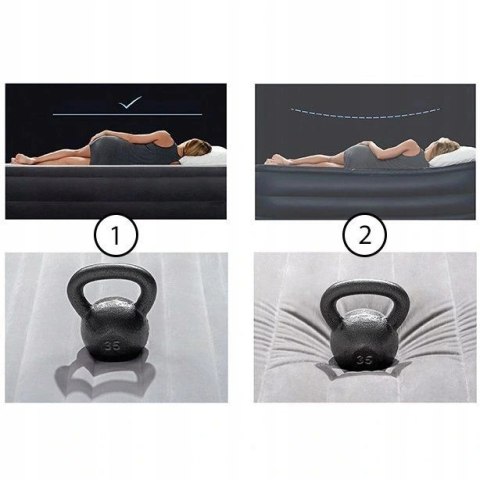 Materac dmuchany łóżko dwuosobowy 203x152 cm INTEX 64109