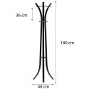 Wieszak stojak na ubrania podłogowy czarny ModernHome