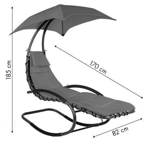 Fotel ogrodowy leżak leżanka bujana ogrodowa hamak MultiGarden