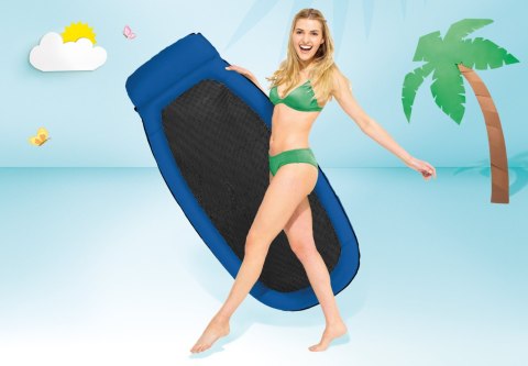 Materac plażowy z siateczką do pływania chłodzący niebieski INTEX 58836 BLUE