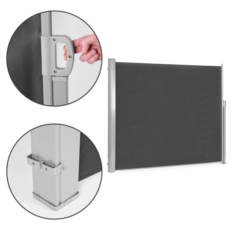 Składana markiza 300x200 cm boczna roleta parawan do ogrodu na taras antracyt MultiGarden