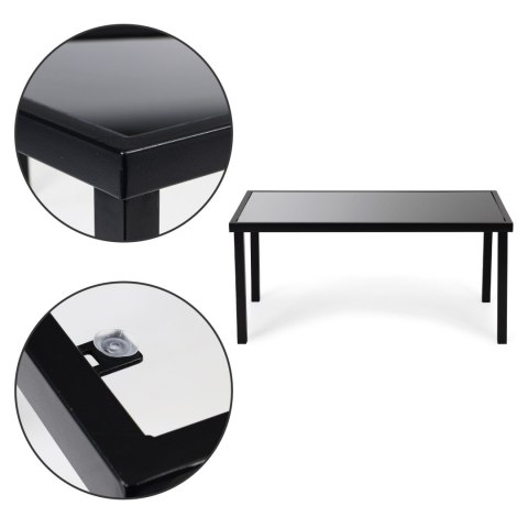 Zestaw mebli ogrodowych stół ławka fotele metal MultiGarden