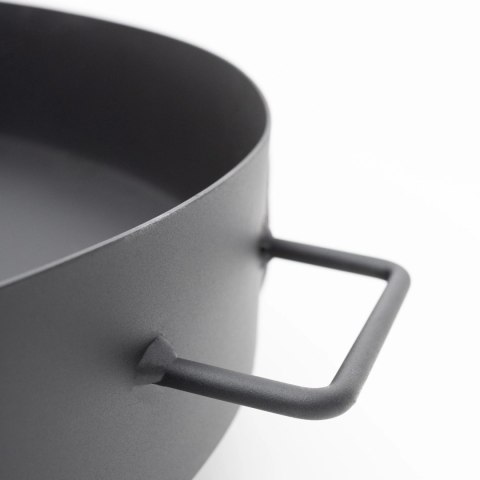 Duże solidne palenisko ogrodowe żeliwne 60 cm z uchwytami idealne do ogniska