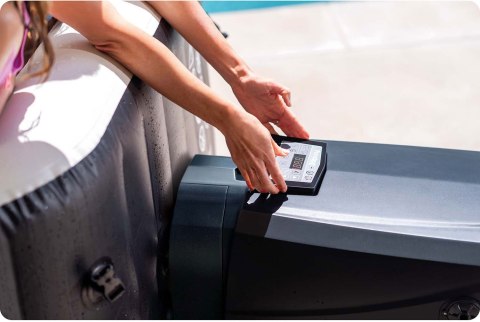 Nadmuchiwane SPA ośmiokątne basen z hydromasażem 6 os. 218x71 cm akcesoria premium INTEX 28462