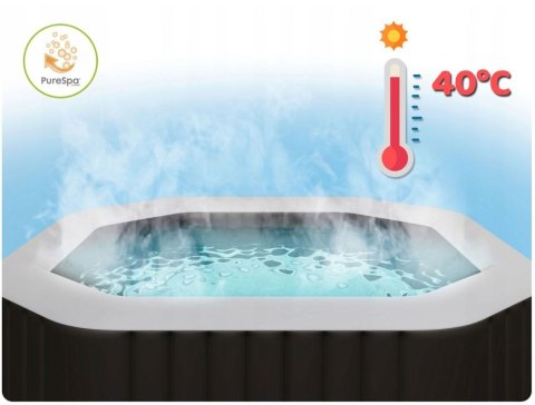 Nadmuchiwane SPA ośmiokątne basen z hydromasażem 6 os. 218x71 cm akcesoria premium INTEX 28462
