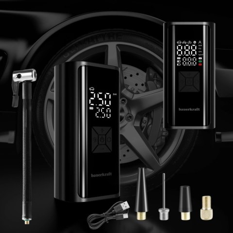 Pompka rowerowa elektryczna kompresor do opon powerbank 6000mAh latarka LED