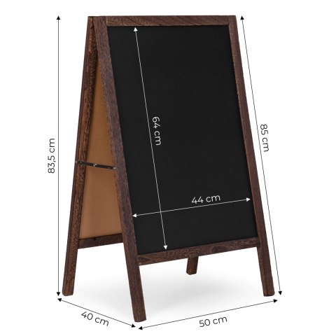 Potykacz stojak reklamowy 83x50 cm dwustronna tablica kredowa ModernHome