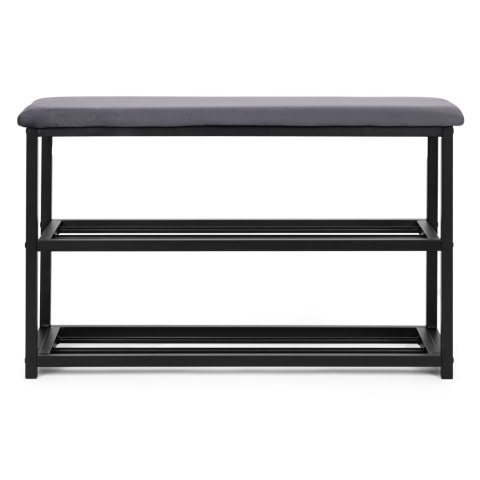 Szafka na buty z siedziskiem regał ławka tapicerowana 80 cm 2 półki ModernHome