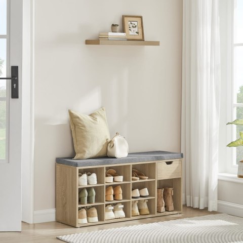 Szafka na buty z siedziskiem sonoma