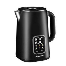 Czajnik elektryczny bezprzewodowy 1,7l smart z regulacją temperatury obrotowy czarny