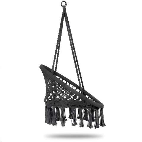 Fotel wiszący boho huśtawka ogrodowa bocianie gniazdo szary MultiGarden