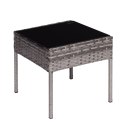 Komplet mebli ogrodowych z technorattanu 2 krzesła stolik szary MultiGarden