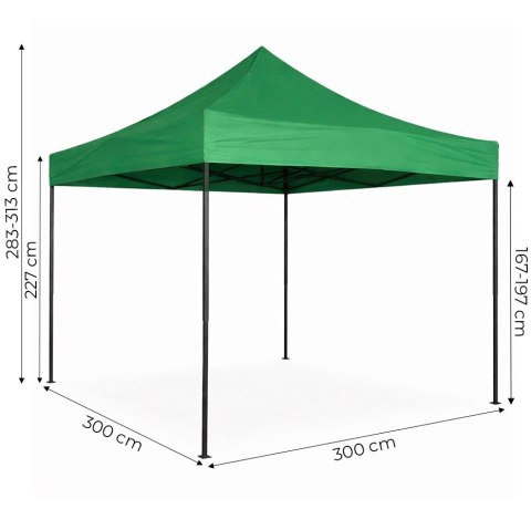 Pawilon ogrodowy eventowy automatyczny samorozkładalny namiot daszek 3x3 m zielony MultiGarden
