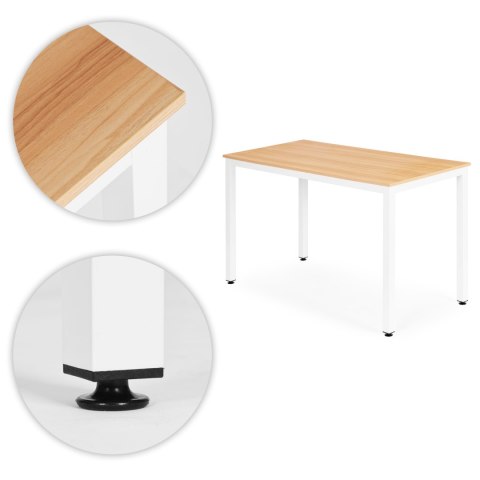 Stół do kuchni jadalni dla 4-5 osób biurko komputerowe 120x60 cm jasny dąb ModernHome