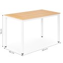 Stół do kuchni jadalni dla 4-5 osób biurko komputerowe 120x60 cm jasny dąb ModernHome