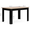 Stół prostokątny do kuchni jadalni dla 4 osób 120x80 cm dąb sonoma ModernHome