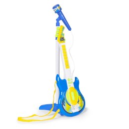 Zestaw gitara elektryczna mikrofon statyw dla dzieci MP3 - niebieska