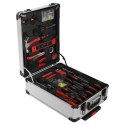 Duży zestaw narzędzi walizka narzędziowa na kółkach 189 elementów klucze wkrętaki bity