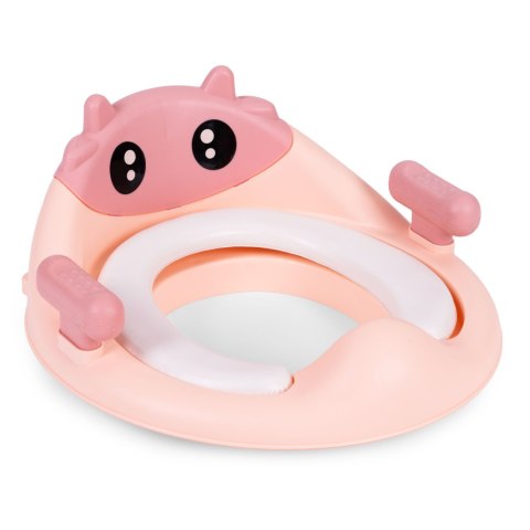 Nakładka na toaletę ze schodkami podestem dla dzieci różowa ECOTOYS