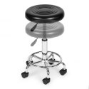 Stołek obrotowy taboret kosmetyczny medyczny fotel regulowany czarny ModernHome