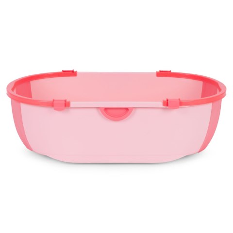Wanienka dla dzieci wanna turystyczna składana odpływ różowa ECOTOYS